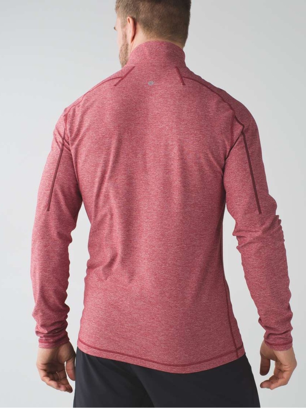 Lululemon Heathered red quarter zip pullover surge warm small s